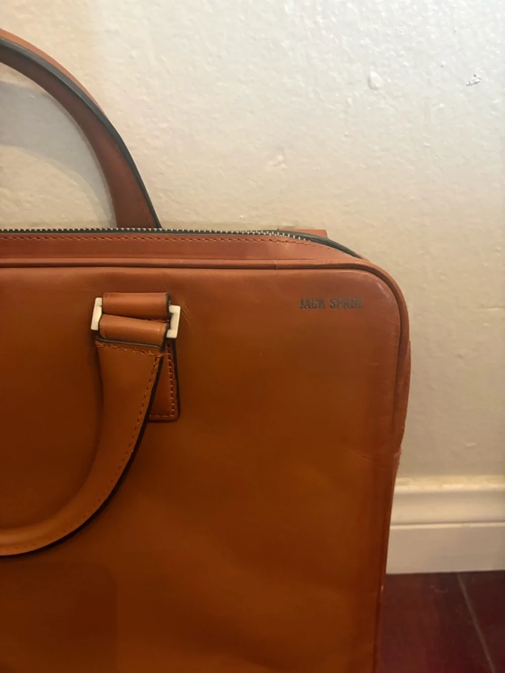 Jack Spade Men's Leather Briefcase in Tan - Classic Business Bag